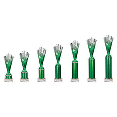 Rodeo Green & Silver Tube Trophy