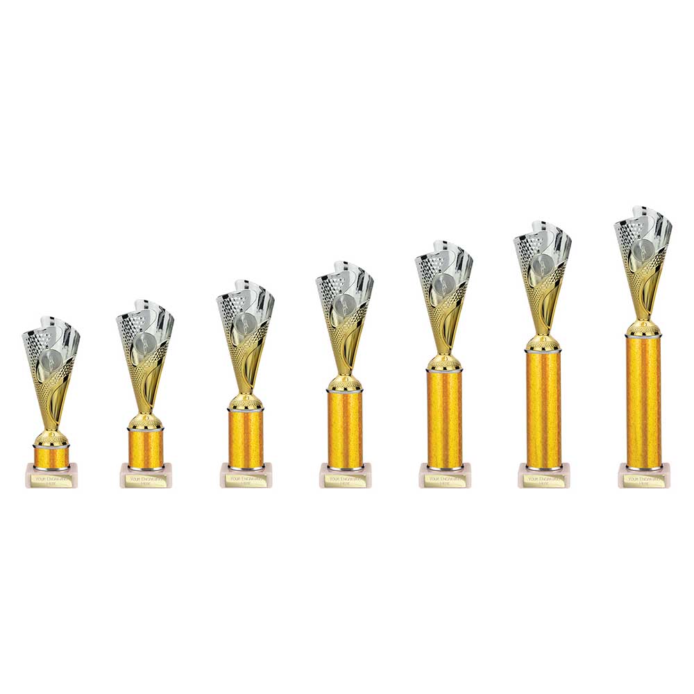 Rodeo Gold & Silver Tube Trophy