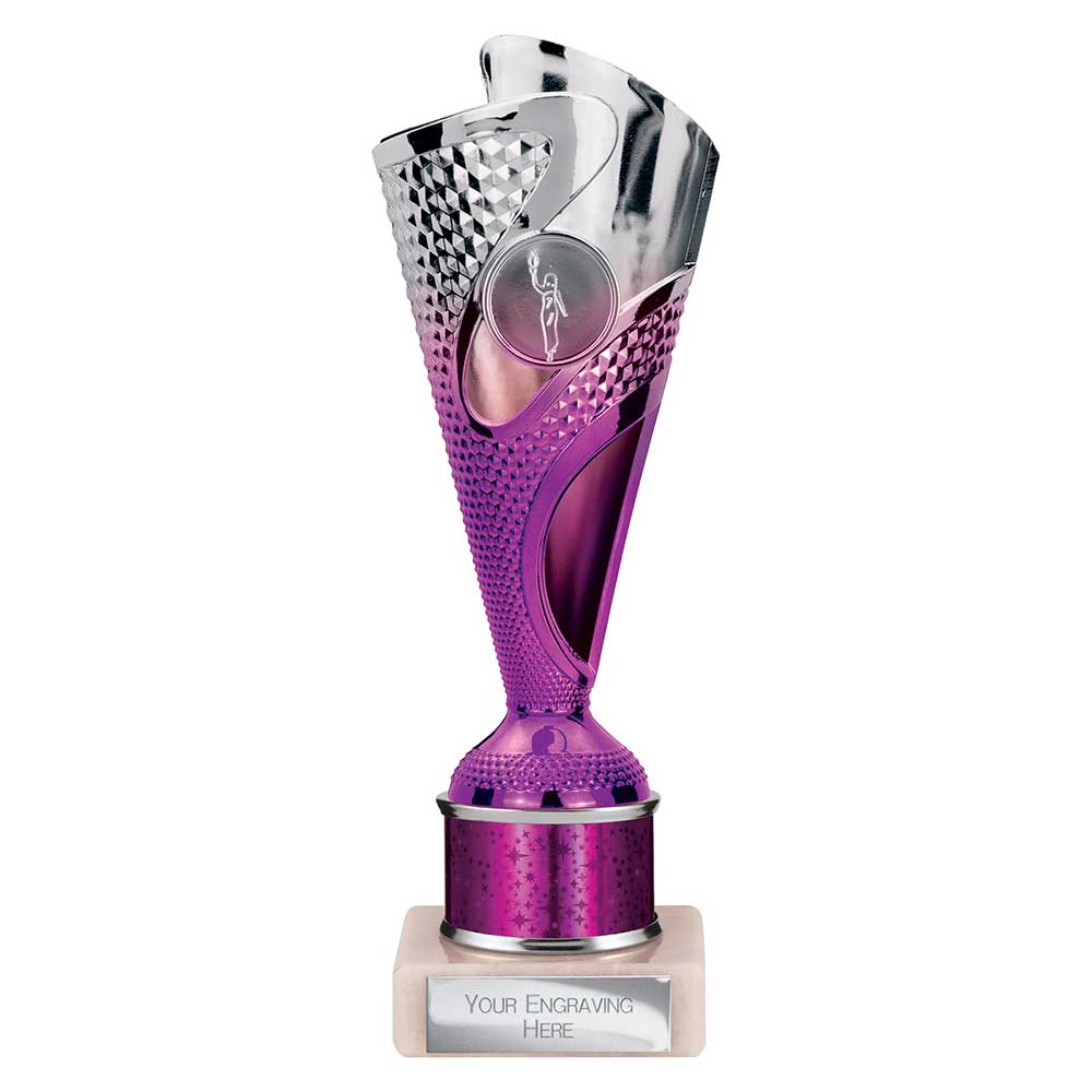 Rodeo Purple & Silver Tube Trophy