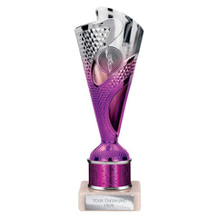 Rodeo Purple & Silver Tube Trophy