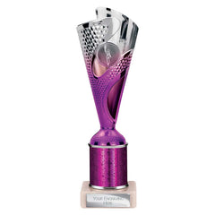 Rodeo Purple & Silver Tube Trophy
