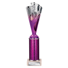 Rodeo Purple & Silver Tube Trophy
