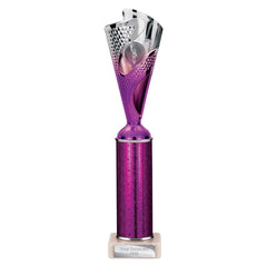 Rodeo Purple & Silver Tube Trophy