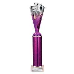 Rodeo Purple & Silver Tube Trophy