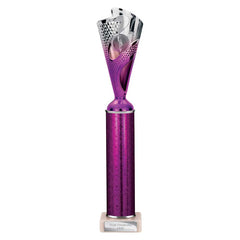 Rodeo Purple & Silver Tube Trophy