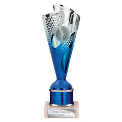 Rodeo Blue & Silver Tube Trophy