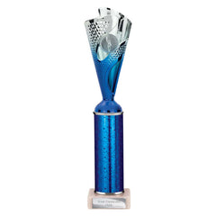 Rodeo Blue & Silver Tube Trophy