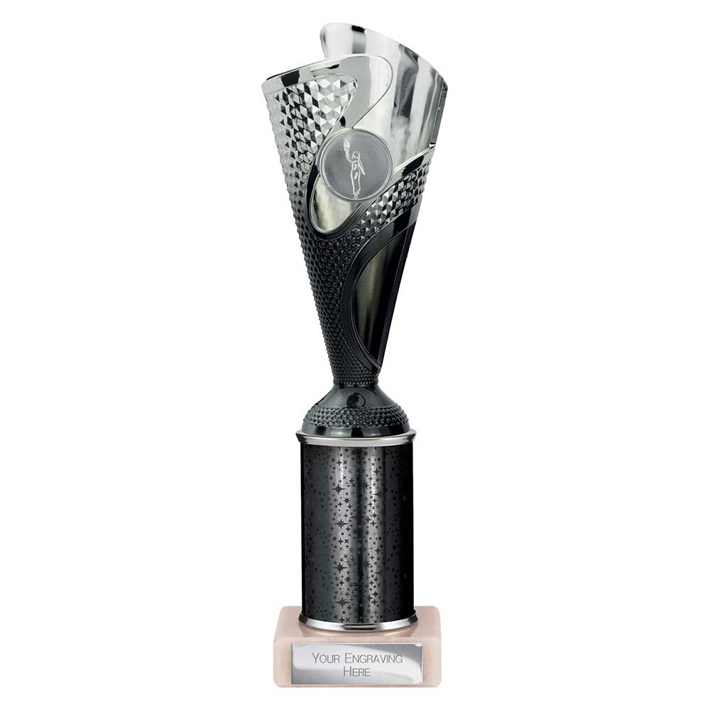 Rodeo Black & Silver Tube Trophy