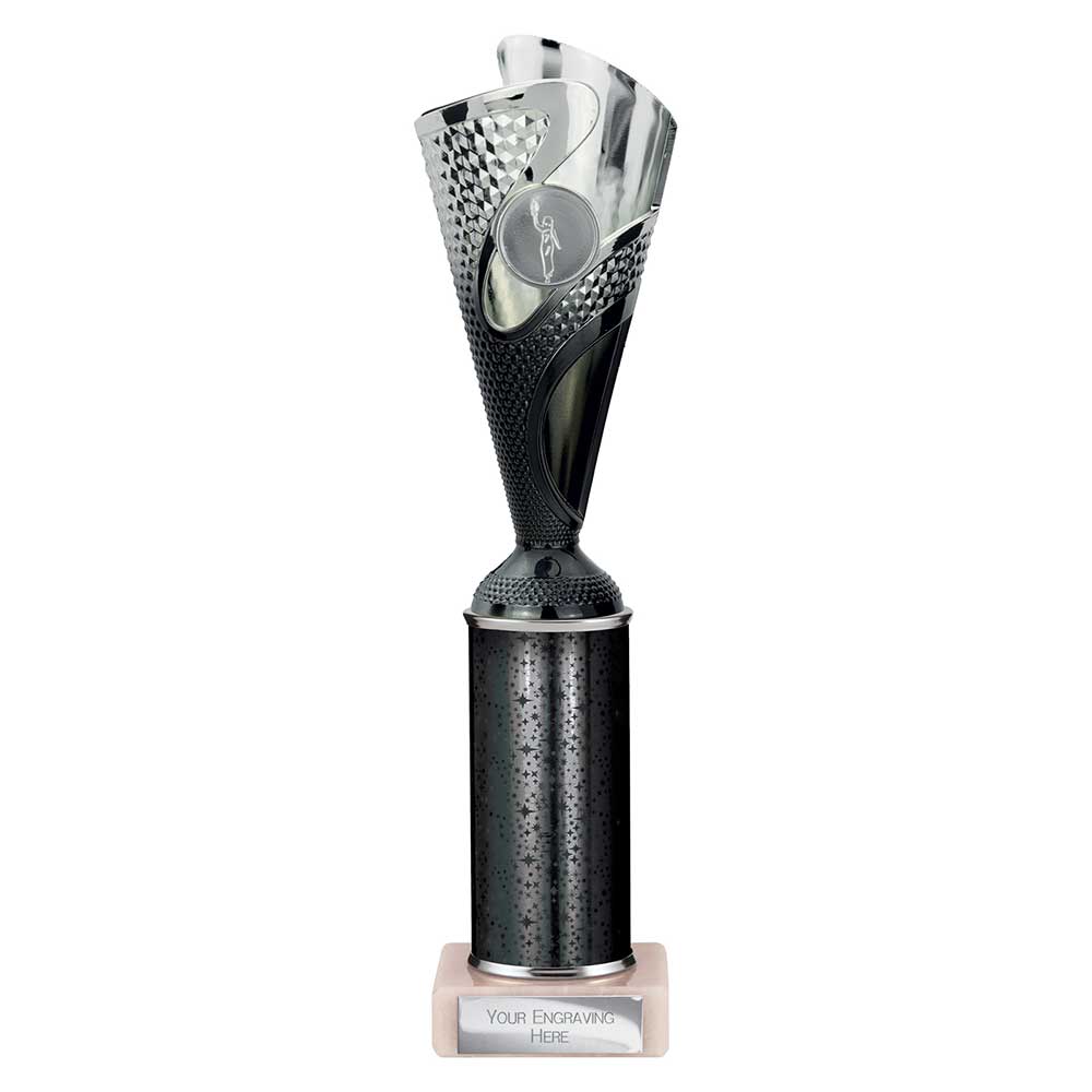 Rodeo Black & Silver Tube Trophy