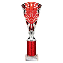 Cobra Star Red & Silver Tube Trophy