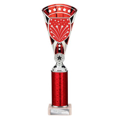 Cobra Star Red & Silver Tube Trophy