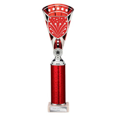 Cobra Star Red & Silver Tube Trophy