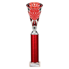 Cobra Star Red & Silver Tube Trophy