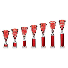 Cobra Star Red & Silver Tube Trophy