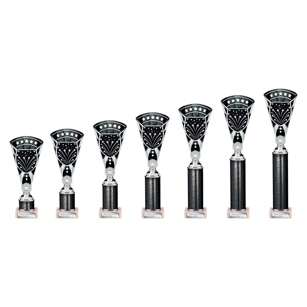 Cobra Star Black & Silver Tube Trophy