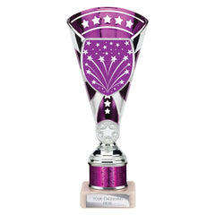 Cobra Star Purple & Silver Tube Trophy