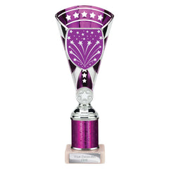 Cobra Star Purple & Silver Tube Trophy