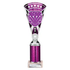 Cobra Star Purple & Silver Tube Trophy