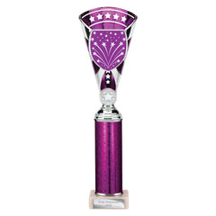 Cobra Star Purple & Silver Tube Trophy