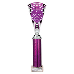 Cobra Star Purple & Silver Tube Trophy