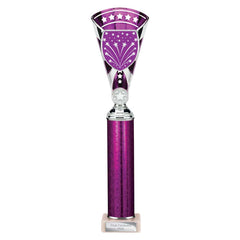 Cobra Star Purple & Silver Tube Trophy