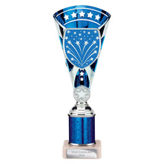 Cobra Star Blue & Silver Tube Trophy