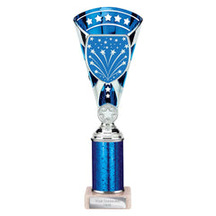 Cobra Star Blue & Silver Tube Trophy