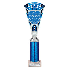 Cobra Star Blue & Silver Tube Trophy