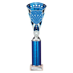 Cobra Star Blue & Silver Tube Trophy