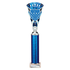 Cobra Star Blue & Silver Tube Trophy