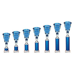 Cobra Star Blue & Silver Tube Trophy