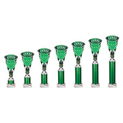 Cobra Star Green & Silver Tube Trophy