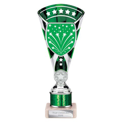Cobra Star Green & Silver Tube Trophy