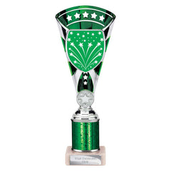 Cobra Star Green & Silver Tube Trophy