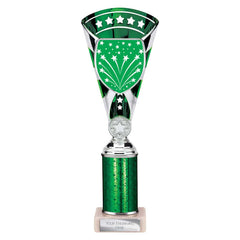 Cobra Star Green & Silver Tube Trophy