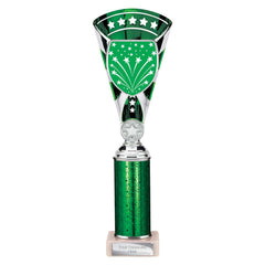 Cobra Star Green & Silver Tube Trophy