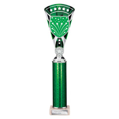 Cobra Star Green & Silver Tube Trophy