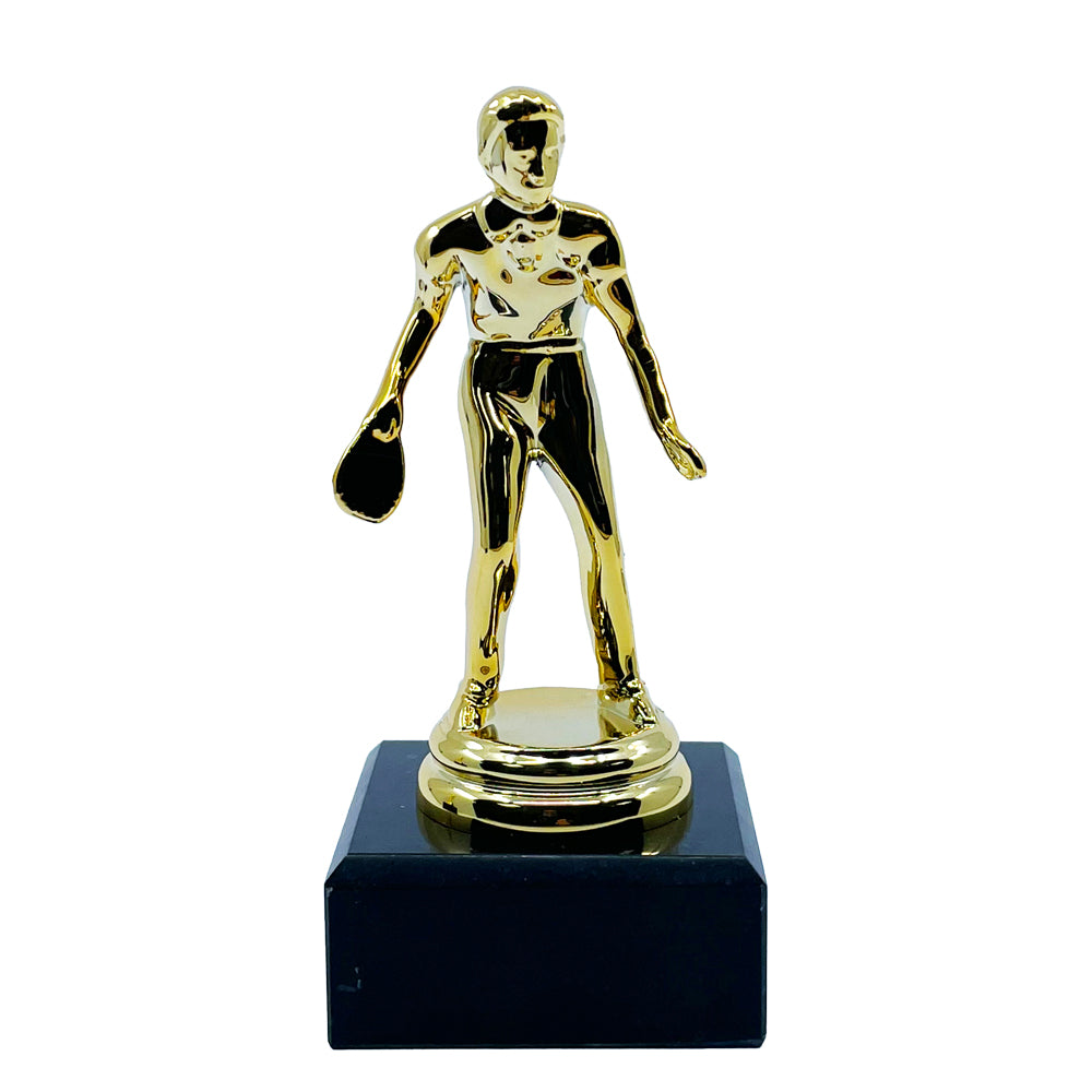 Table Tennis Trophy with Marble Base Gold by School Badges UK