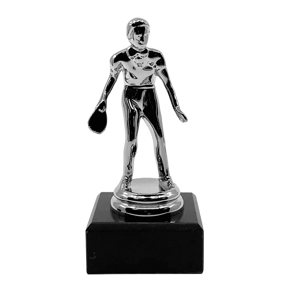 Table Tennis Trophy with Marble Base Silver by School Badges UK