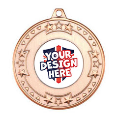 Custom Tri-Star Bronze Medal
