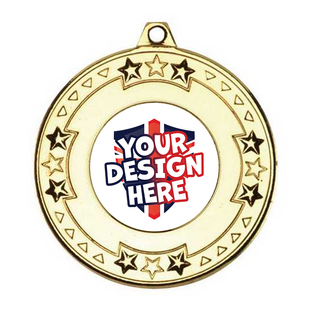 Custom Tri-Star Gold Medal