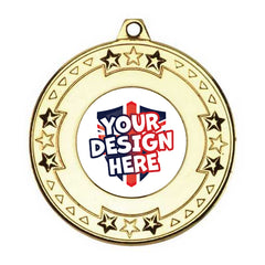 Custom Tri-Star Gold Medal