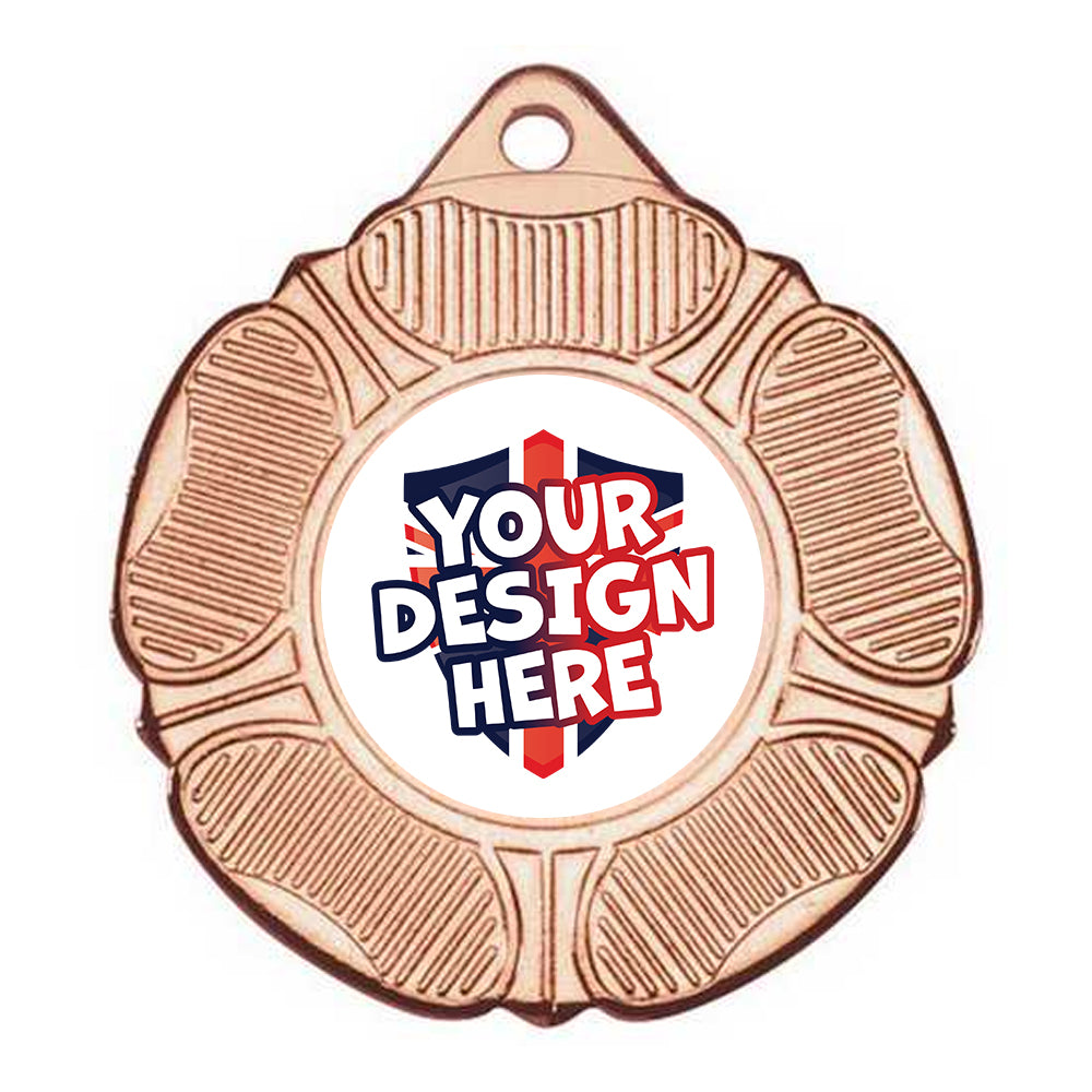 Custom Tudor Rose Bronze Medal