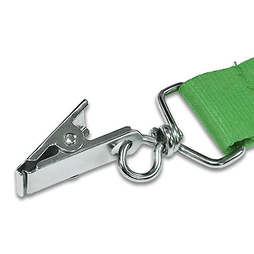 Visitor Bulldog Clip Green Zoomed Side by School Badges UK