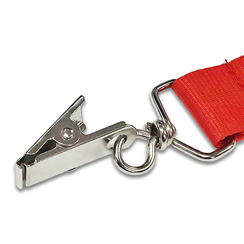 Visitor Bulldog Clip Red Zoomed Side by School Badges UK