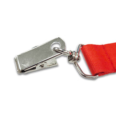Visitor Bulldog Clip Red Zoomed by School Badges UK