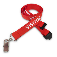 Visitor Bulldog Clip Red by School Badges UK