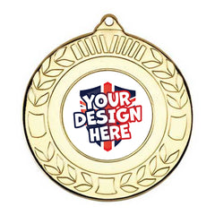 Custom Wreath Gold Medal