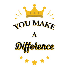 You Make a Difference Clear Acrylic Trophy Design by School Badges UK