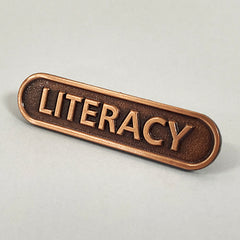 Bronze Literacy Bar Badge **SALE ITEM - 50% OFF**